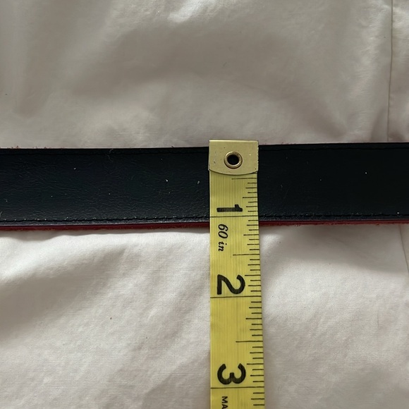 Vintage Robbie Nelson Red Leather Belt w/ Gold Horseshoe Buckle | Size L main image 5